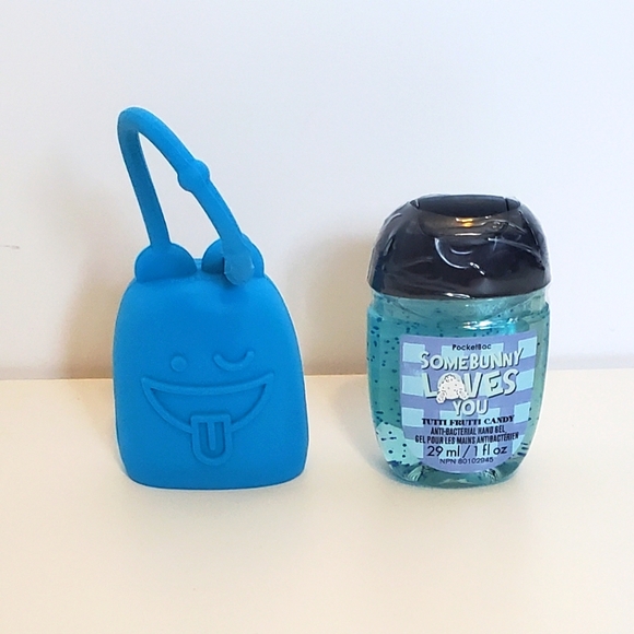 Bath & Body Works Other - Emoji Hand Sanitizer Holder and Somebunny loves you Hand Sanitizer